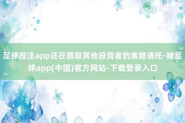 足球投注app还在摄取其他投资者的索赔请托-赌足球app(中国)官方网站-下载登录入口