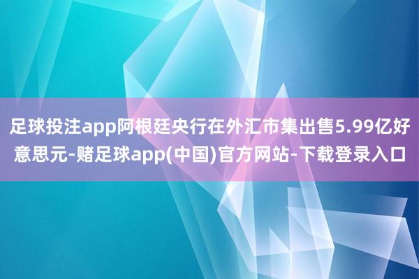 足球投注app阿根廷央行在外汇市集出售5.99亿好意思元-赌足球app(中国)官方网站-下载登录入口