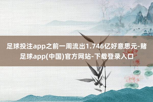 足球投注app之前一周流出1.746亿好意思元-赌足球app(中国)官方网站-下载登录入口