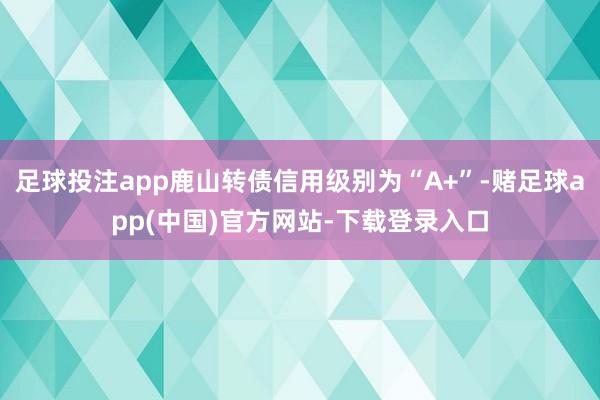 足球投注app鹿山转债信用级别为“A+”-赌足球app(中国)官方网站-下载登录入口