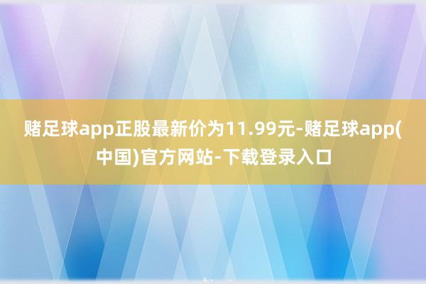 赌足球app正股最新价为11.99元-赌足球app(中国)官方网站-下载登录入口