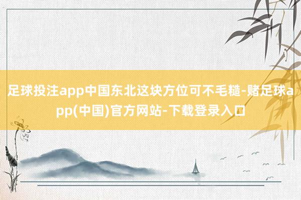 足球投注app中国东北这块方位可不毛糙-赌足球app(中国)官方网站-下载登录入口