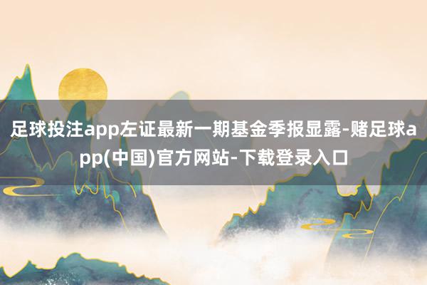 足球投注app左证最新一期基金季报显露-赌足球app(中国)官方网站-下载登录入口