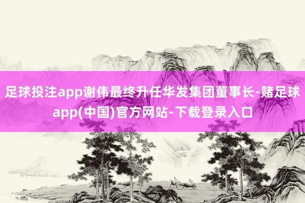 足球投注app谢伟最终升任华发集团董事长-赌足球app(中国)官方网站-下载登录入口
