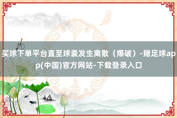 买球下单平台直至球囊发生离散（爆破）-赌足球app(中国)官方网站-下载登录入口