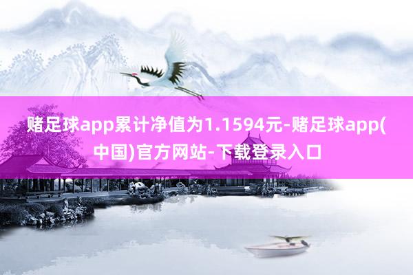 赌足球app累计净值为1.1594元-赌足球app(中国)官方网站-下载登录入口
